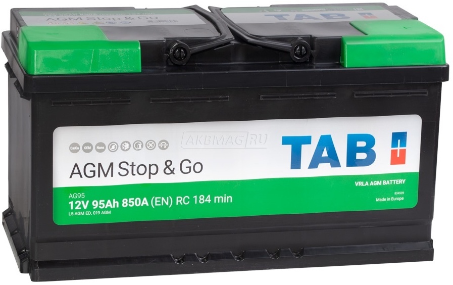 АКБ TAB 6СТ-95 AGM Stop&Go