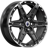 K&K Дистрикт 8x18 6*114.3 ET42 DIA66.1 Черный бриллиант Литой