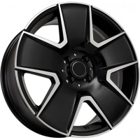 Фото колесного диска Kipardo KF61 7.5x17 5*100 ET40 DIA73.1 Gloss Black Machined Face Литой