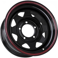 Grizzly SW01 8x15 5*139.7 ET-20 DIA108.6 Shinning Black With 2 Red Line Штампованный