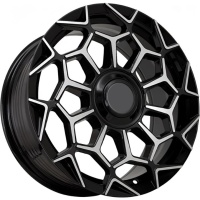 Фото колесного диска Kipardo KF65 7.5x17 4*108 ET25 DIA73.1 Gloss Black Machined Face Литой