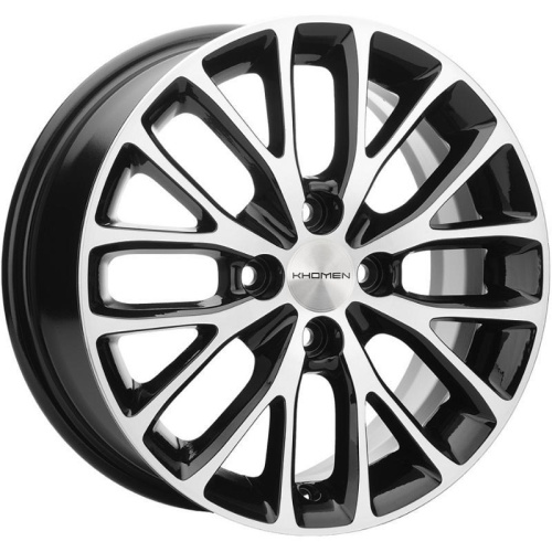 Фото колесного диска Khomen KHW 1506 6x15 4*100 ET46 DIA54.1 BKF Литой