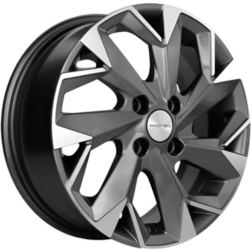Фото колесного диска Khomen KHW 1508 6x15 4*100 ET45 DIA56.6 Gray-FP Литой