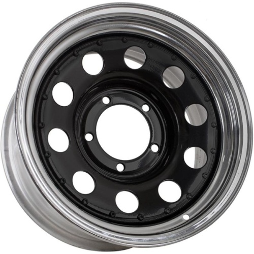 Фото колесного диска Grizzly SW04 7x15 5*139.7 ET-20 DIA108.6 Black Inner + Chrome Outer Rim Литой