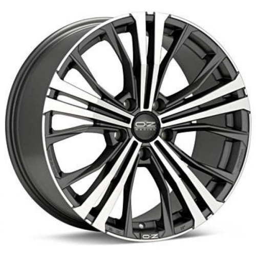 OZ Cortina 9.5x20 5*130 ET52 DIA71.6 Matt Dark Graphite Diamond Cut Литой