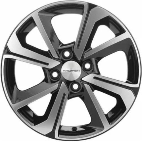 Khomen KHW 1501 6x15 4*100 ET39 DIA56.6 Black-FP Литой