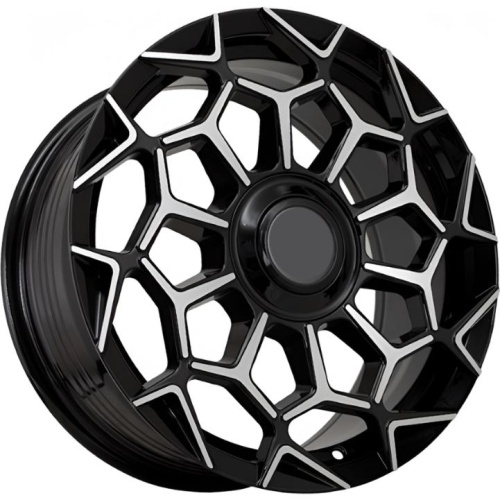 Фото колесного диска Kipardo KF65 7.5x17 4*100 ET38 DIA73.1 Gloss Black Machined Face Литой