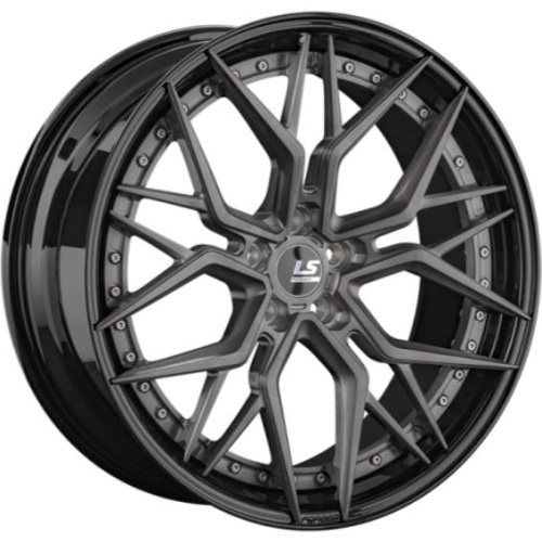 Фото колесного диска LS Forged FG35 9.5x21 5*112 ET36 DIA66.6 ALBRSD-GM/BK Кованый