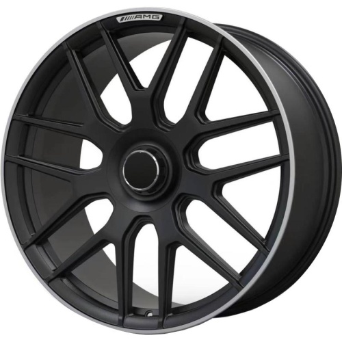AMG Style GLS 11x21 5*112 ET47 DIA66.6 Matte Black Polish Lip Кованый