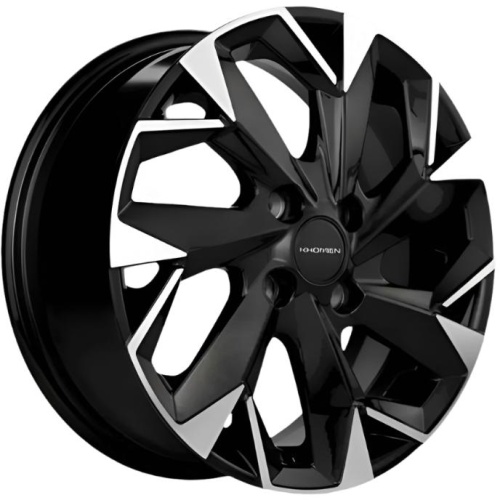 Фото колесного диска Khomen KHW 1508 6x15 4*98 ET35 DIA58.6 Black-FP Литой