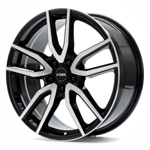 Фото колесного диска Rial Torino 7.5x17 5*112 ET48 DIA70.1 Diamond Black Front Polished Литой