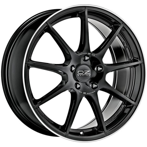 OZ Veloce GT 8x18 5*112 ET35 DIA75.1 Gloss Black Diamond Lip Silver Lettering Литой