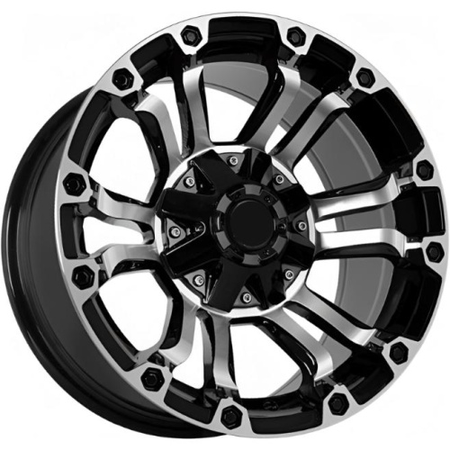 Фото колесного диска FF JT133 8x16 6*139.7 ET0 DIA110.1 Black Machined Face Литой