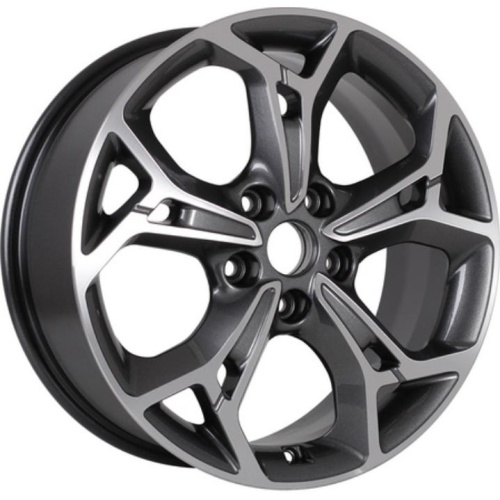 Фото колесного диска Khomen KHW 1702 7x17 5*108 ET50 DIA63.3 Gray-FP Литой