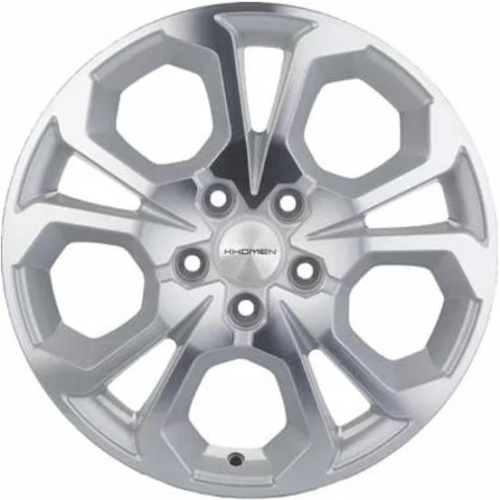 Фото колесного диска Khomen KHW 1711 6.5x17 5*114.3 ET50 DIA66.1 F-Silver-FP Литой