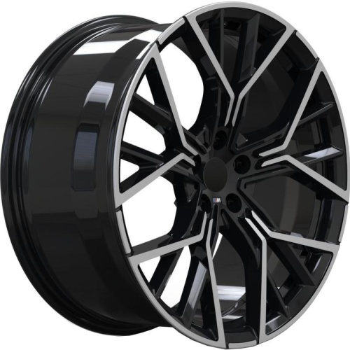 Фото колесного диска BMW 811M 11x21 5*112 ET28 DIA66.6 Gloss Black Face Кованый