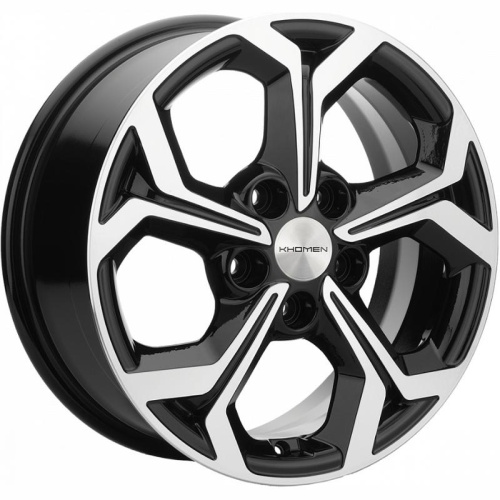Фото колесного диска Khomen KHW 1606 6.5x16 5*114.3 ET46 DIA67.1 Black-FP Литой
