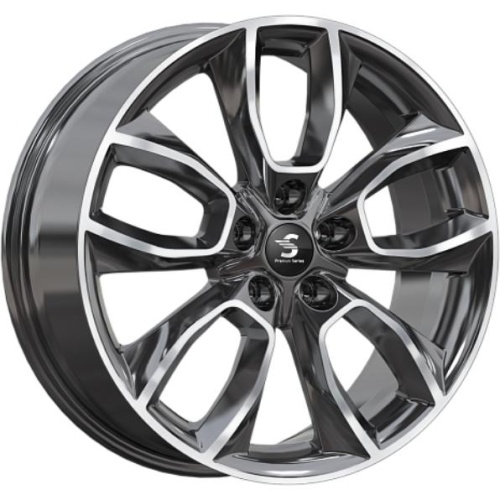 Скад КР001 7.5x18 5*114.3 ET45 DIA66.1 Diamond Black Gris Литой