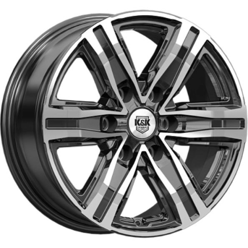 Фото колесного диска K&K R8 7.5x17 6*139.7 ET45 DIA93.1 Алмаз черный Литой