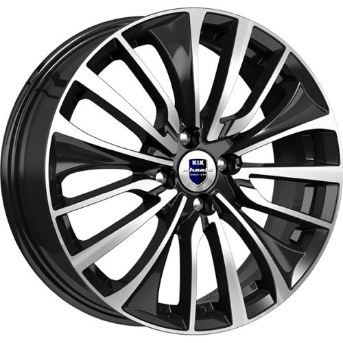 K&K Flanker 6.5x17 5*112 ET39 DIA66.6 Алмаз черный Литой