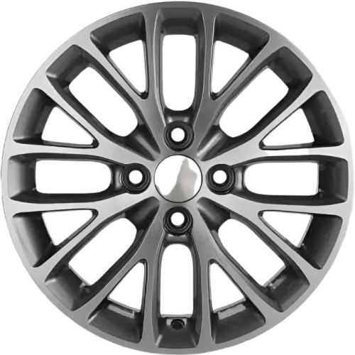 Фото колесного диска Khomen KHW 1506 6x15 4*100 ET40 DIA60.1 Gray-FP Литой