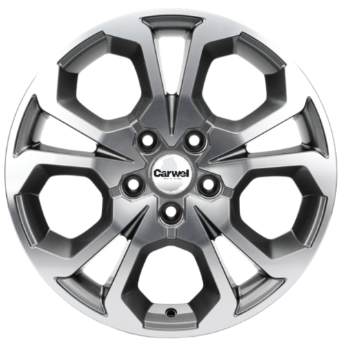 Фото колесного диска Khomen KHW 1711 6.5x17 5*108 ET33 DIA60.1 Gray-FP Литой